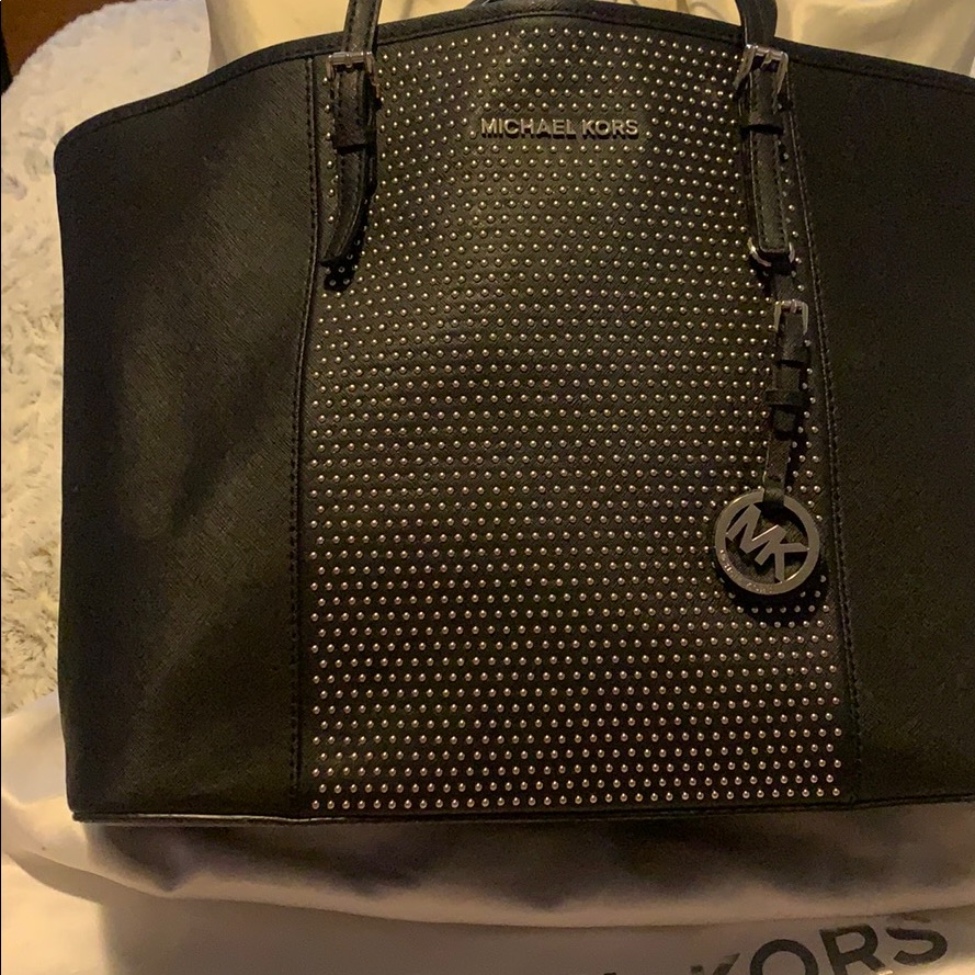 Michael Kors Bags | Black Mk Jet Set Tote | Color: Black | Size: Os