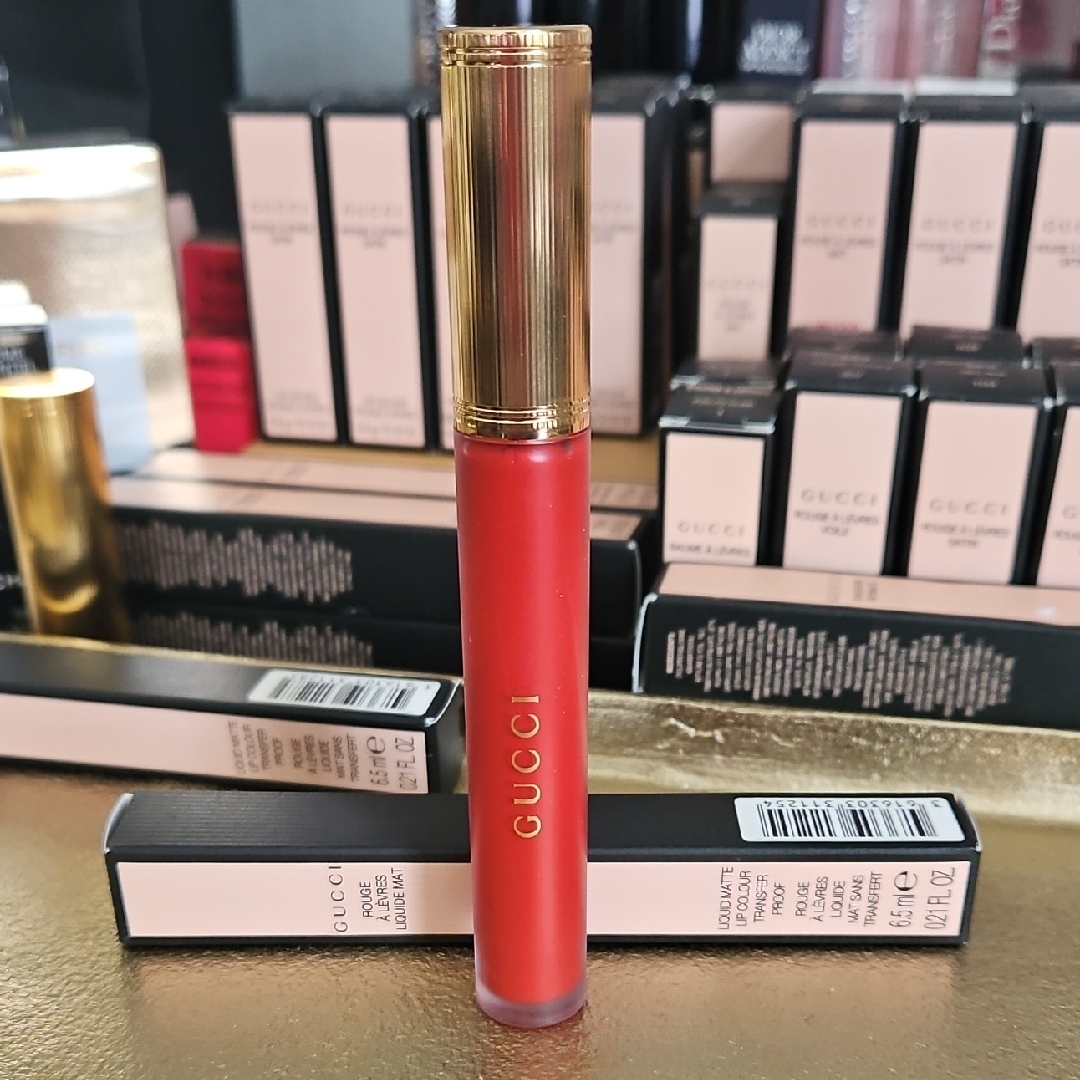 Gucci Makeup | Gucci Vibrant Red Liquid Lipstick- Goldie Red | Color: Red | Size: Os