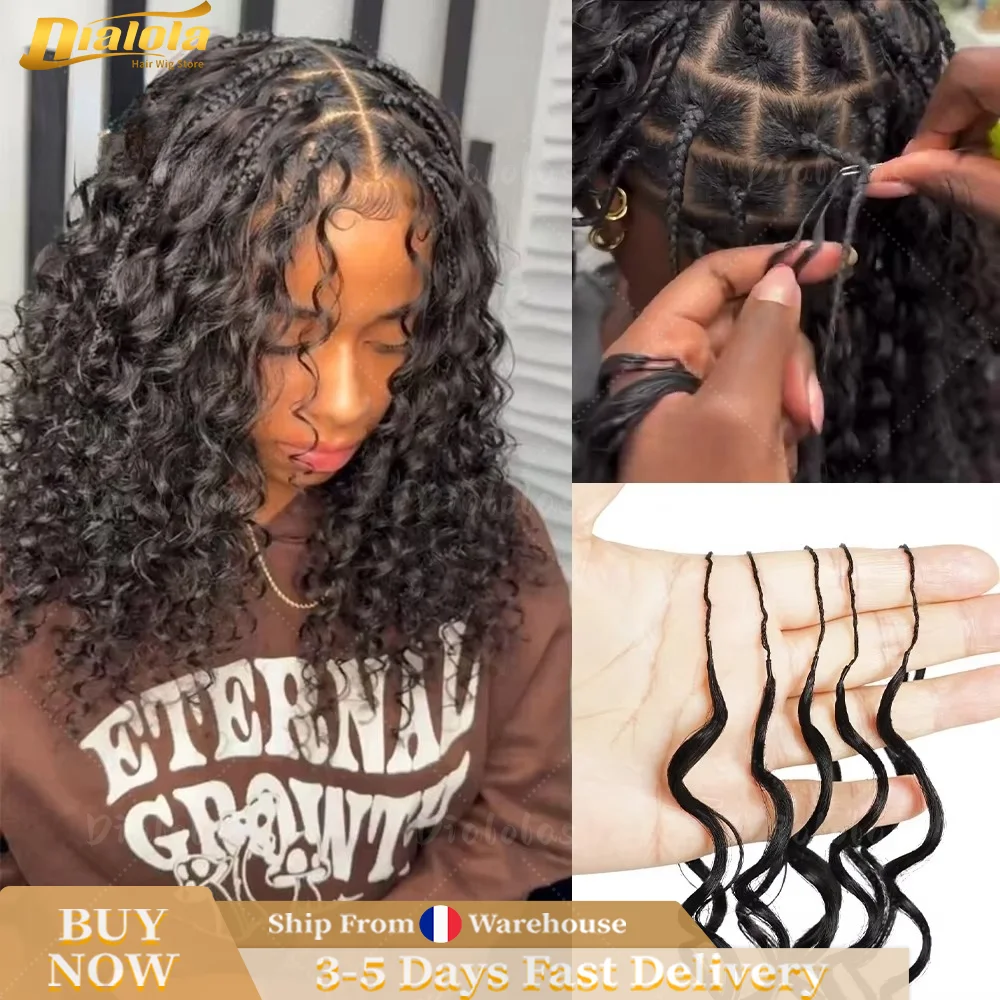 Extensioni per capelli ricci Hook Featherhair, capelli umani ricci, capelli umani all'uncinetto, Afro Kinky, ricci profondi birmani, senza nodi, pre-separati