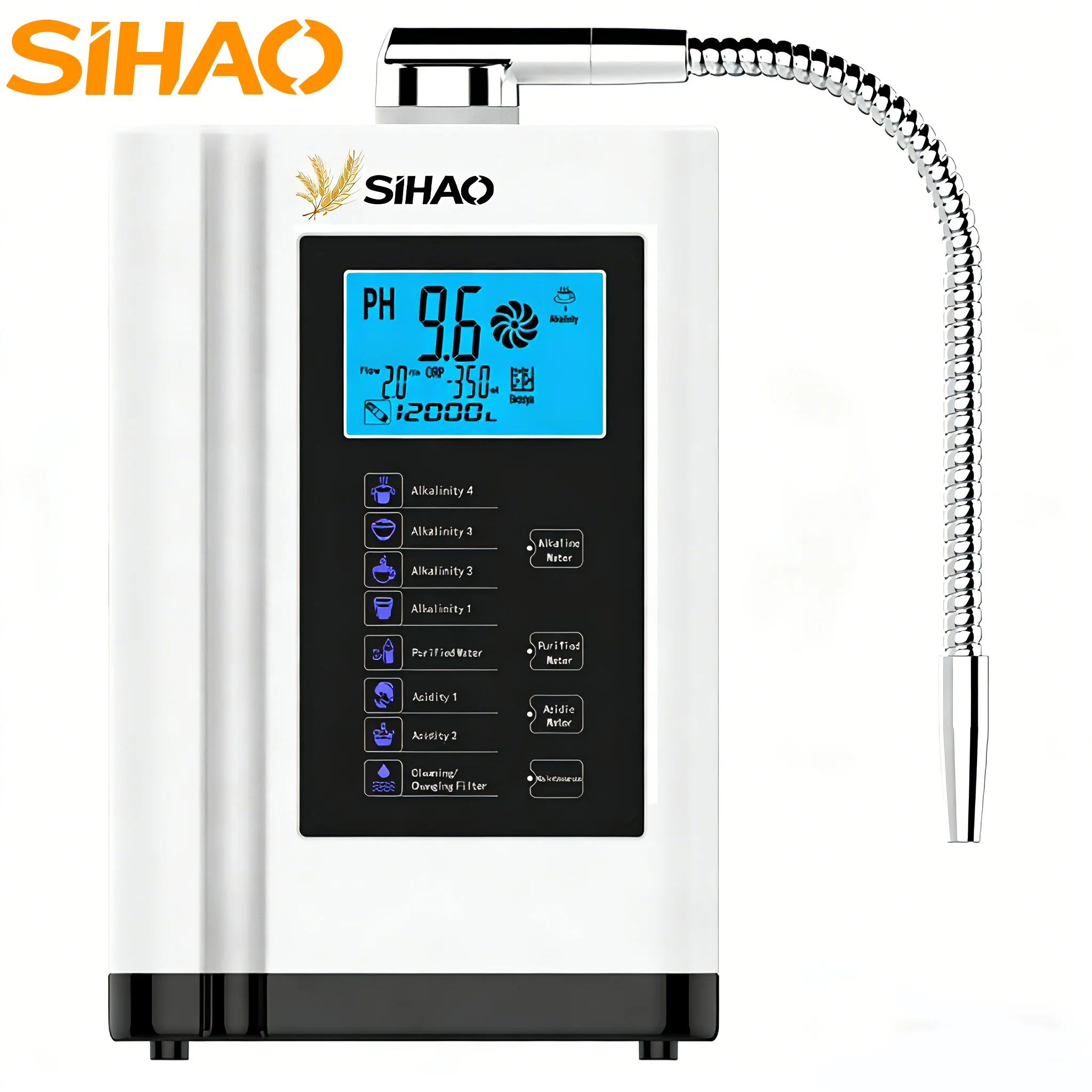 Macchina Ionizzatrice d'Acqua Alcalina SIHAO, Produce PH 3.5-10.5, Generatore di Idrogeno Alcalino Acido, Sistema di Filtraggio dell'Acqua per Casa