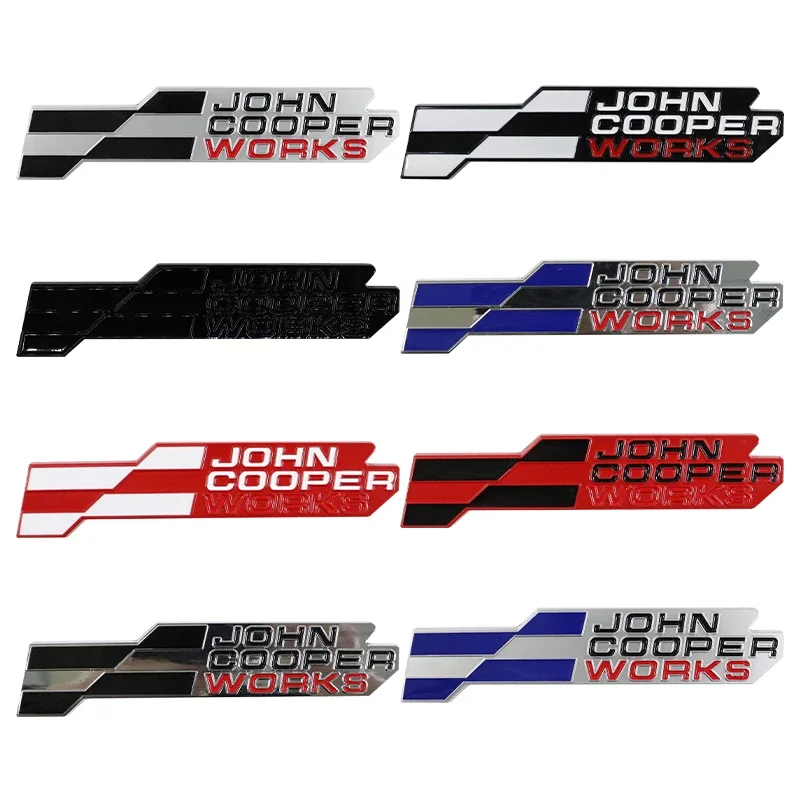 Emblème de voiture 3D pour Mini Cooper John Cooper Works Logo R50 F55 F56 F60 R52 R53 R55 R56 F54 Autocollant de garde-boue arrière Accessoires