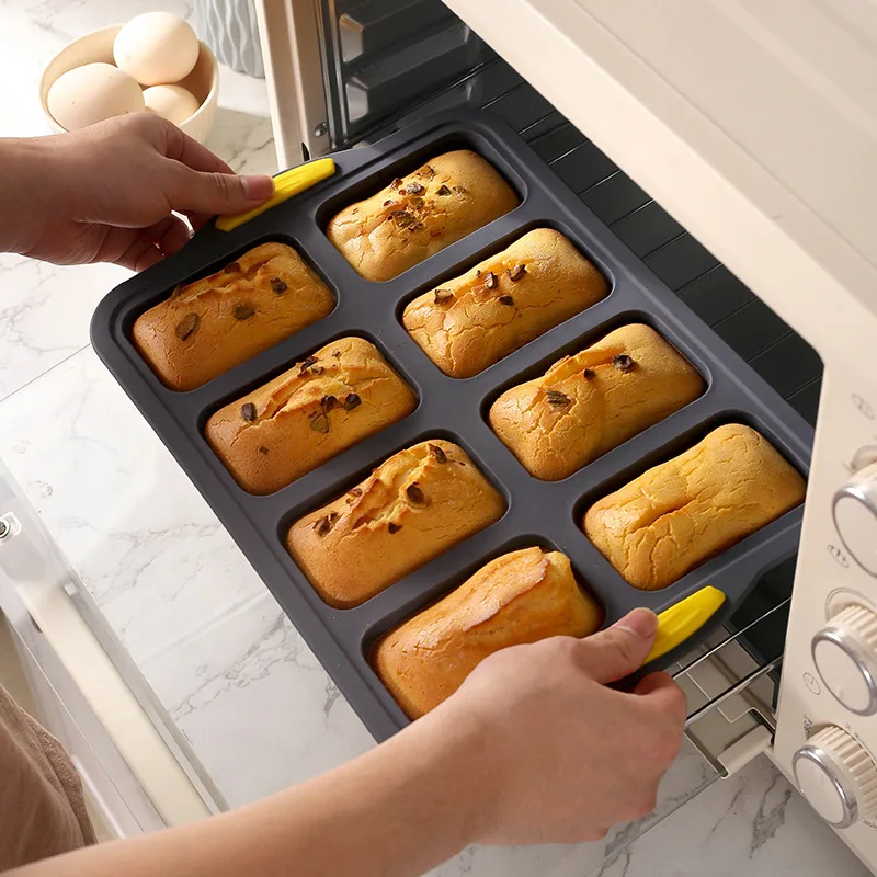Faltbare Silikon-Brotform, Backform, Mini-Kastenformen, hitzebeständige Backformen, antihaftbeschichtet, Cornbrea-Kuchen, Baguette-Backblech Image