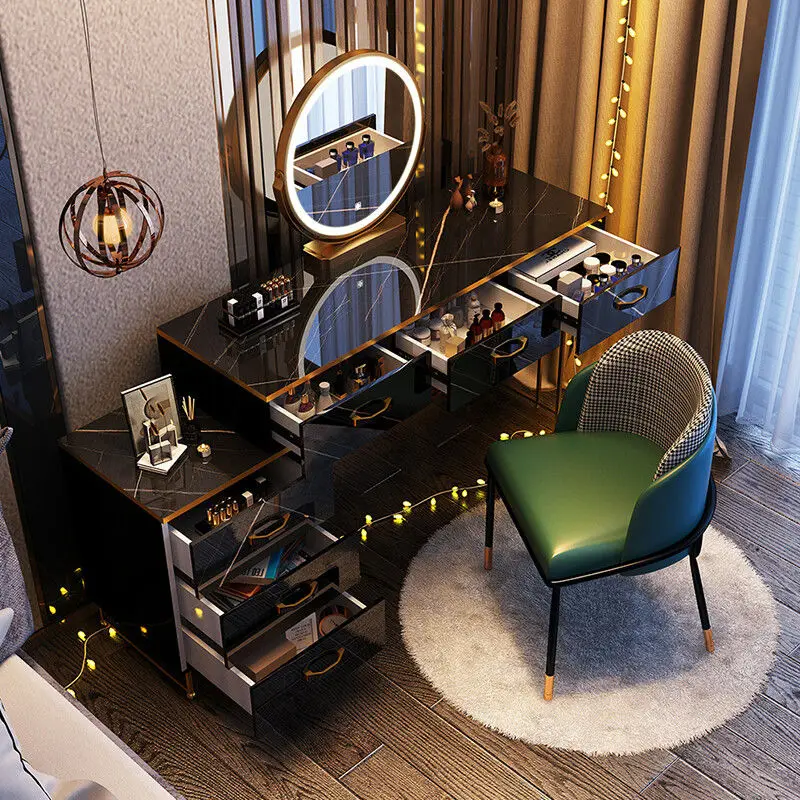 Moderne Schlafzimmer Salon Ästhetische CuteSave Space Schminktisch Günstige Vestidores Ornamente Wohnkultur Schwarz Minimalistischen Schminktisch
