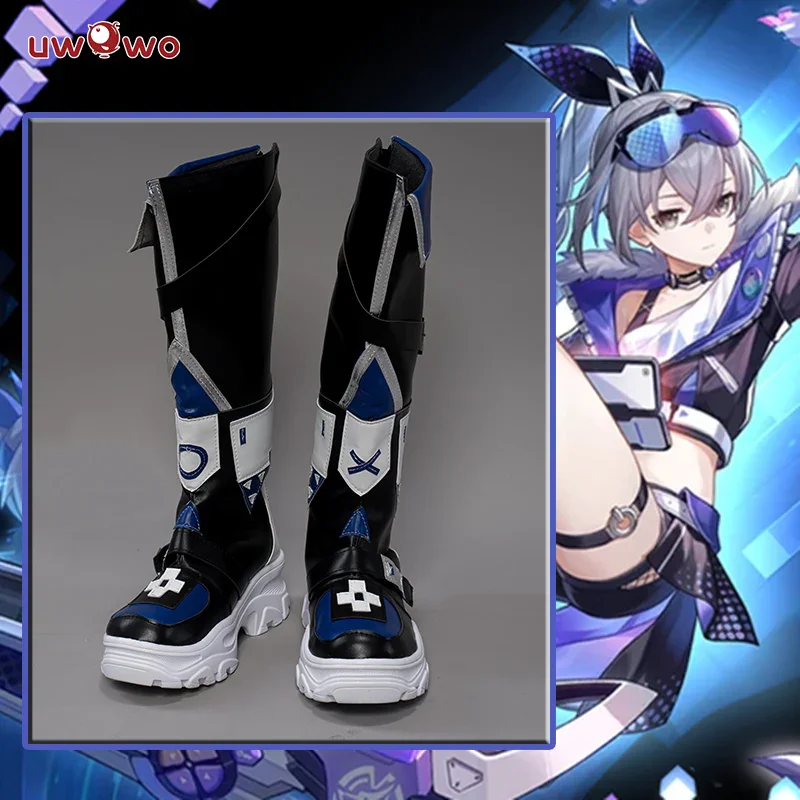 Uwowo honkai star rail silber-wolf cosplay schuhe hacker stellaron jäger hsr cosplay schuhe stiefel