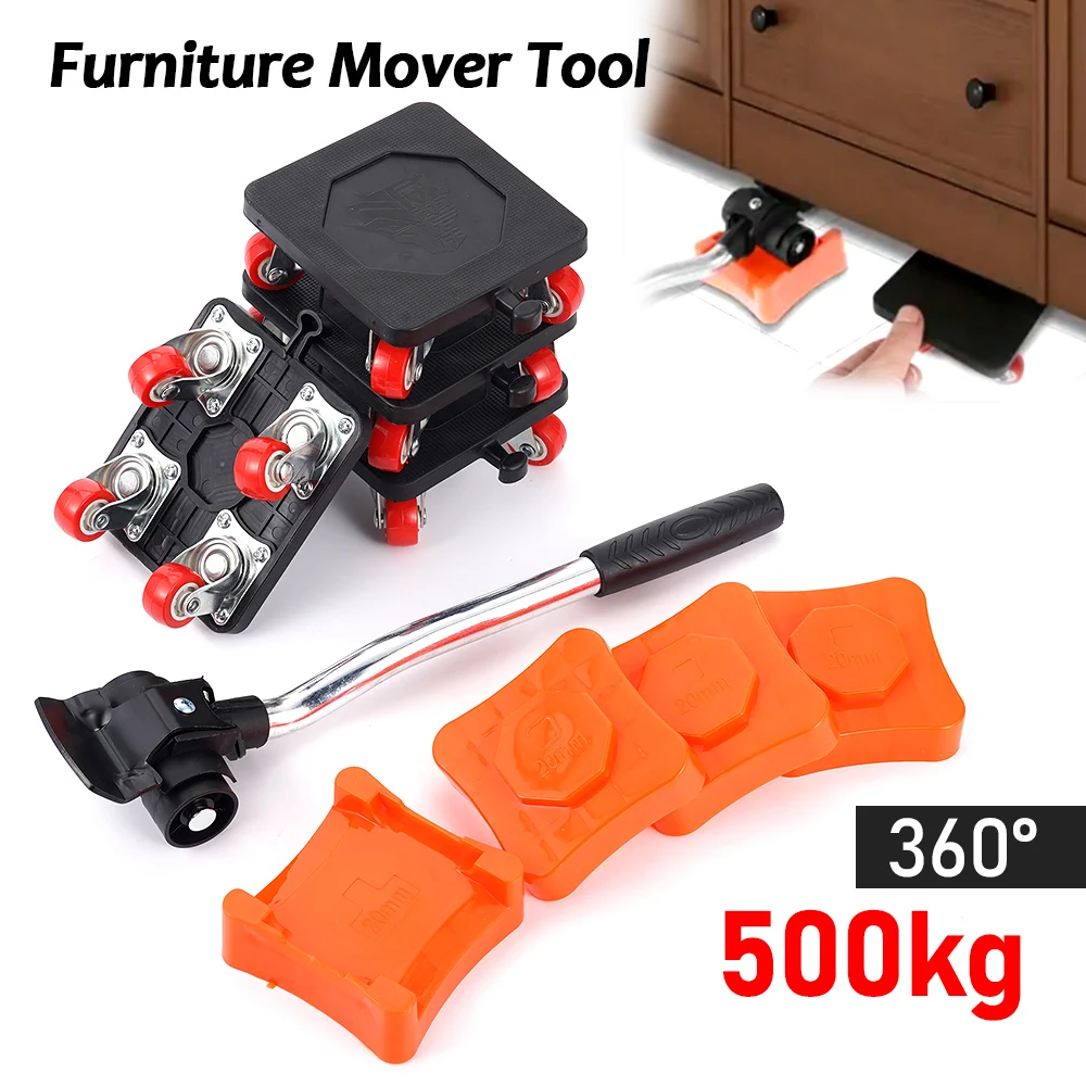 500 kg robuster Möbelheber, Transport-Mover-Schieber, Möbelrolle, Möbel-Dolly, arbeitssparende Möbel-Mover-Werkzeuge