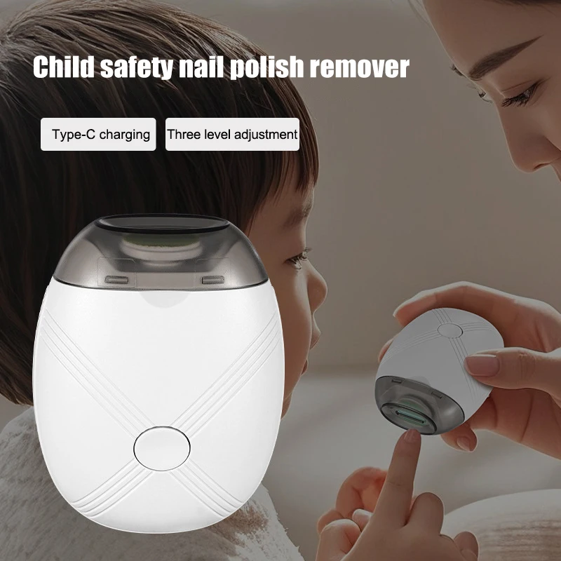 Baby-Nagelschneider, elektrisch, mit Lampe, Fingernagelschneider, Polieren, Nagelknipser, Maniküre-Filer mit 3 einstellbaren Geschwindigkeiten, tragbar Image