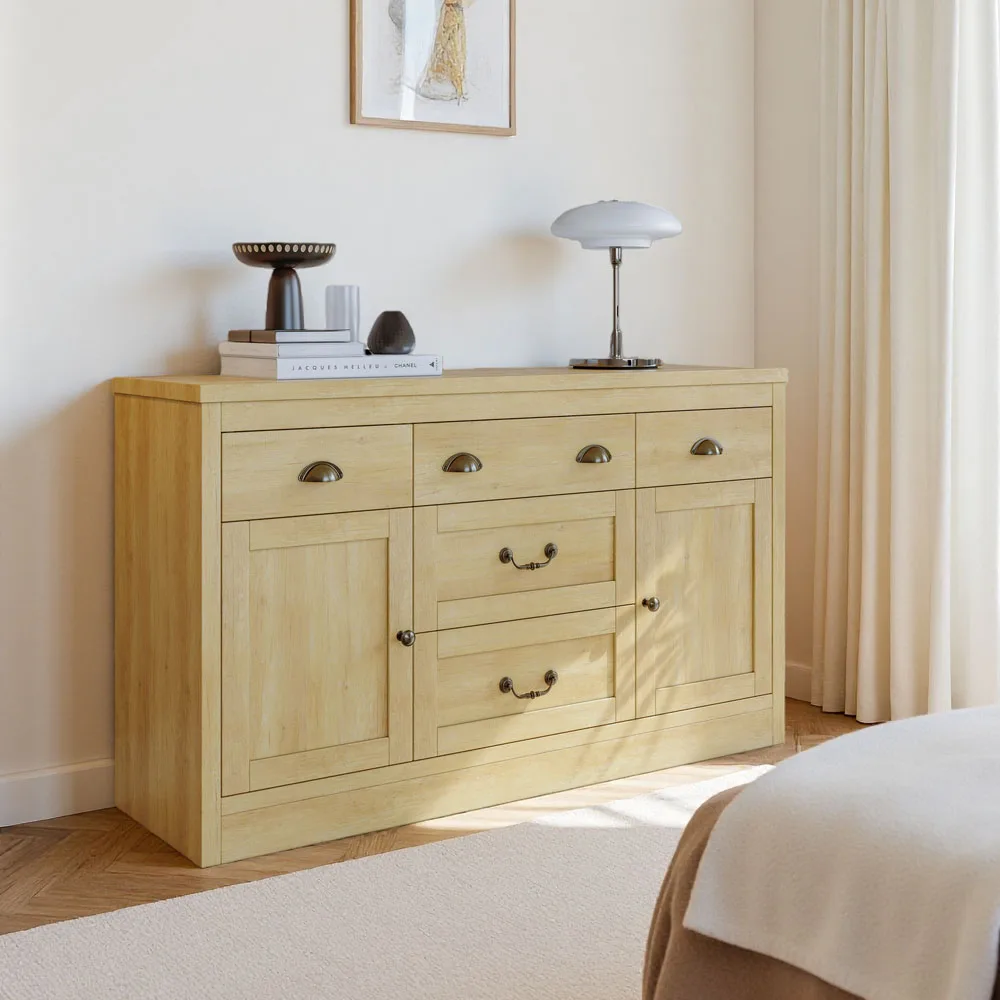 Comanlai Schminktisch, Kosmetiktisch, Niedrige Kommode, Multifunktionaler Holz-Aufbewahrungsschrank, Schlafzimmer-Möbel mit Stauraum Image