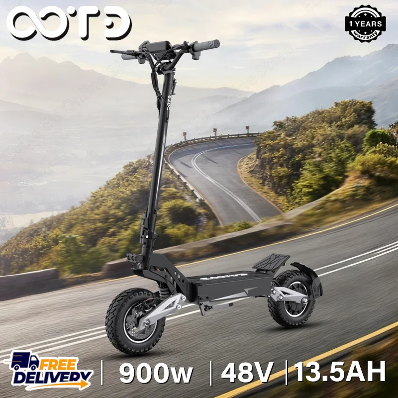 OOTD T10 Faltbarer E-Scooter 900W Spitzenleistung 48V13,5AH Lithium-Batterie LED-Display Elektroroller 11-Zoll-Reifen Elektro-Scooter Image