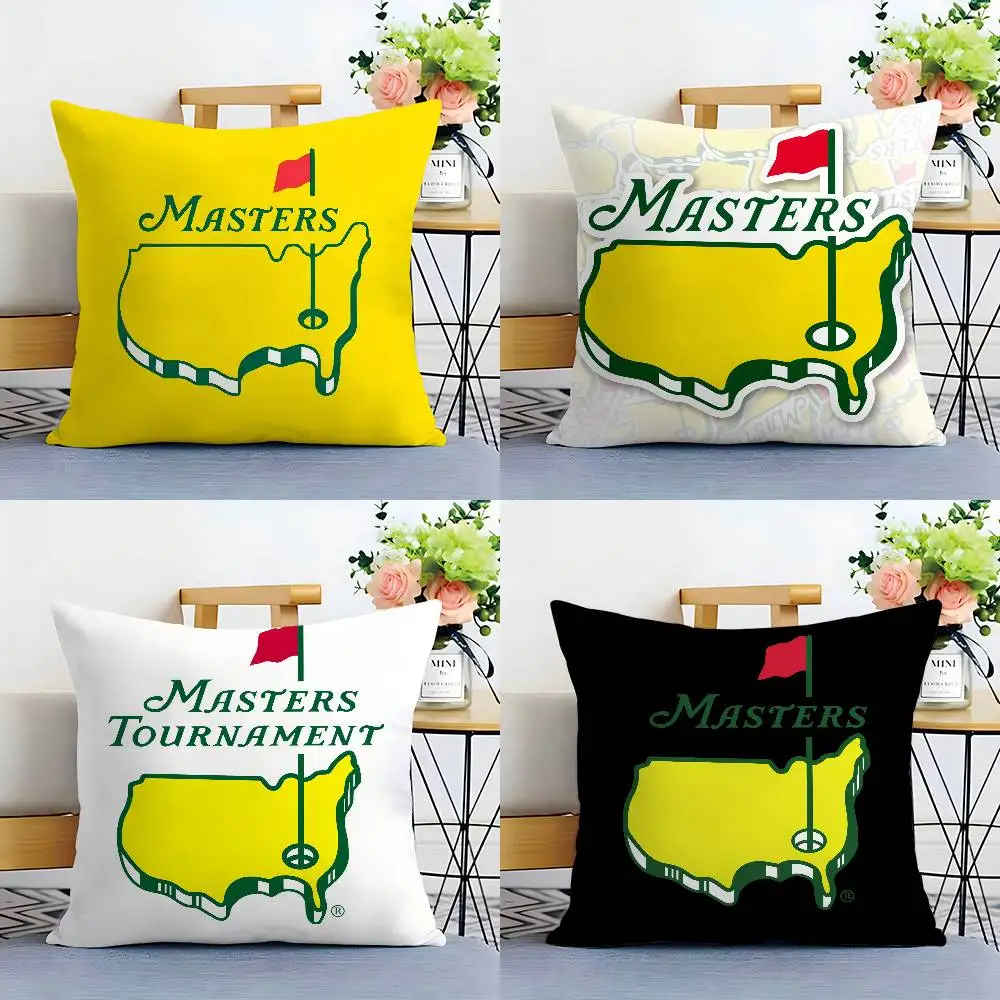 Masters Golf Druck-Kissenbezug für Zuhause, doppelseitiger Druck, kurzer, farbechter Plüsch-Kissenbezug aus Mikrofaser Image