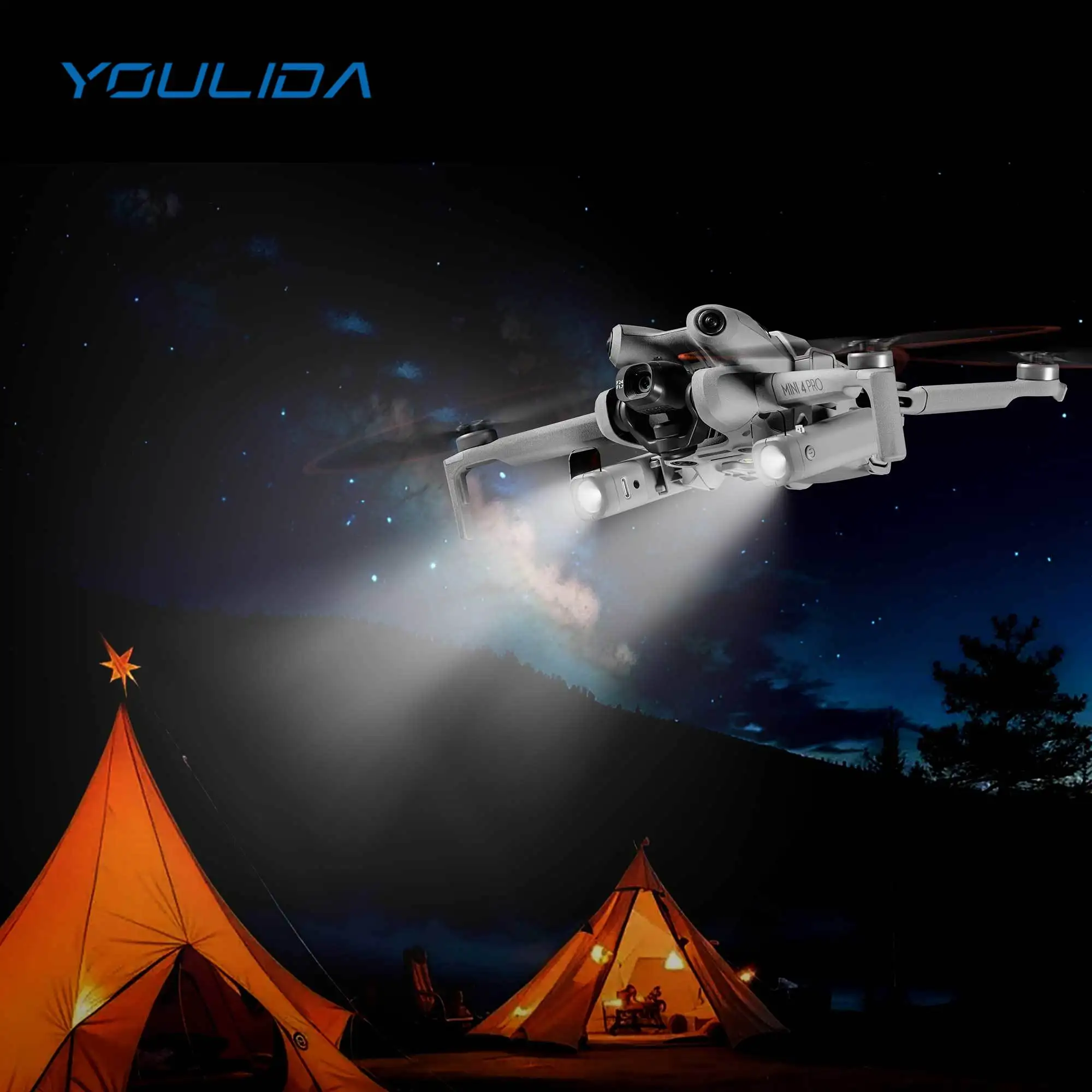 Für DJI Mini 4 Pro LED Nacht Navigation Licht Long-Range Suchscheinwerfer Drone Flug Lampe Anti-Kollision Strobe licht Zubehör