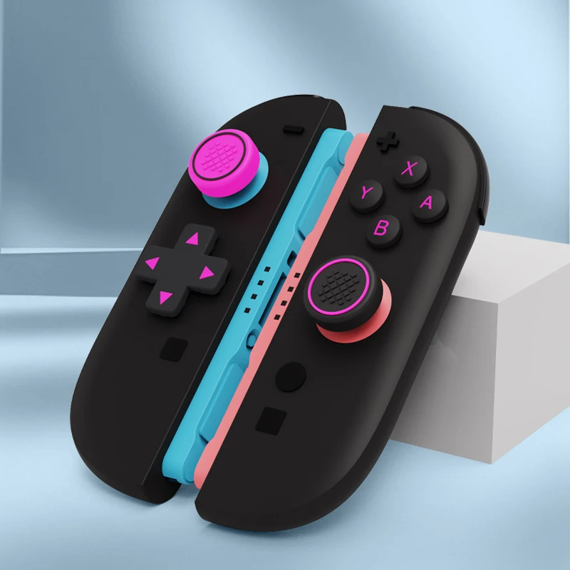 Niedliches Kreuz-D-Pad AKSW-329 Silikon-Daumengriffe-Set für Switch 2, ABXY-Tasten-Aufkleber, Joystick-Abdeckkappen für Switch 2 Image