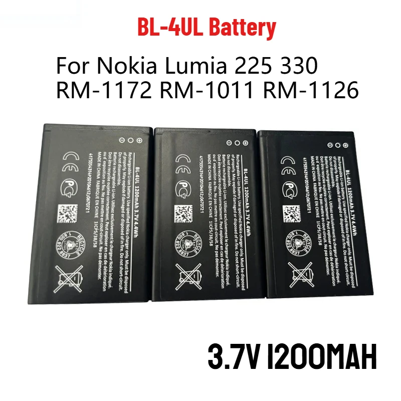 1200 mAh BL 4UL BL-4UL Akku für Nokia 3310 2017 TA1030 Lumia 225 330 RM-1172 RM-1011 RM-1126 BL4UL wiederaufladbare Batterien Image