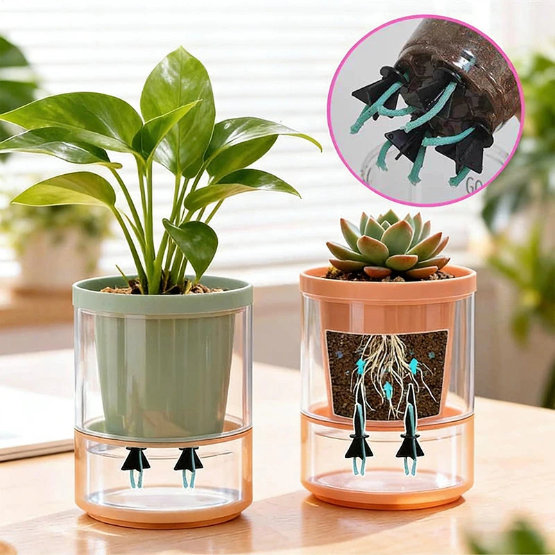 8/12 Stück Selbstbewässernde Pflanzenstecker für Zimmerpflanzen, wasserabsorbierende Bodenstecker für Hauspflanzen Image