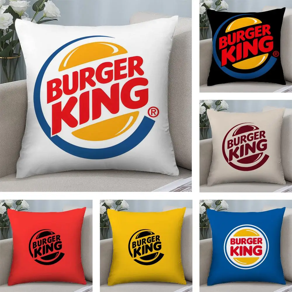 H-Hun BurgeRr King Brand Kissenbezug aus Plüschstoff, weich, doppelseitig bedruckt, für Sofa, warm, für den Winter, für Zuhause, Kindergeschenk, Kissenhülle Image