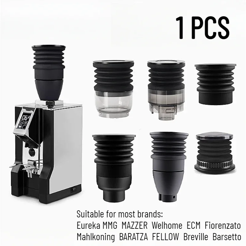 Einzeldosenbehälter für MAZZER EUREKA WPM CRM Kaffeemaschine, Silikonbalg und Deckel, Bohnenbehälter, ausblasbarer Restkaffeesatz Image
