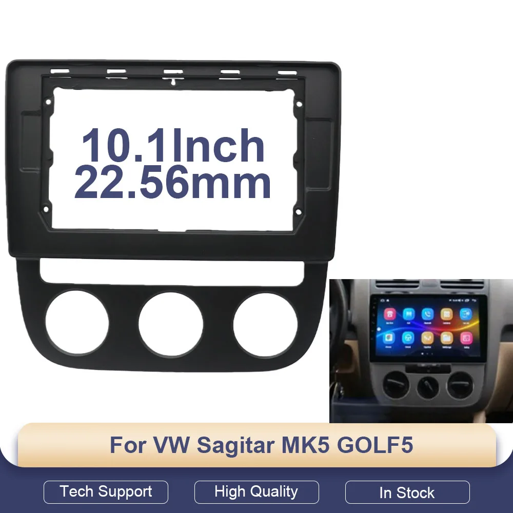 10 zoll Auto Radio Kunststoff Fascias Panel Dashboard Rahmen Für VW Sagitar MK5 GOLF5 Din Installation GPS CD Android Playe kabel Image