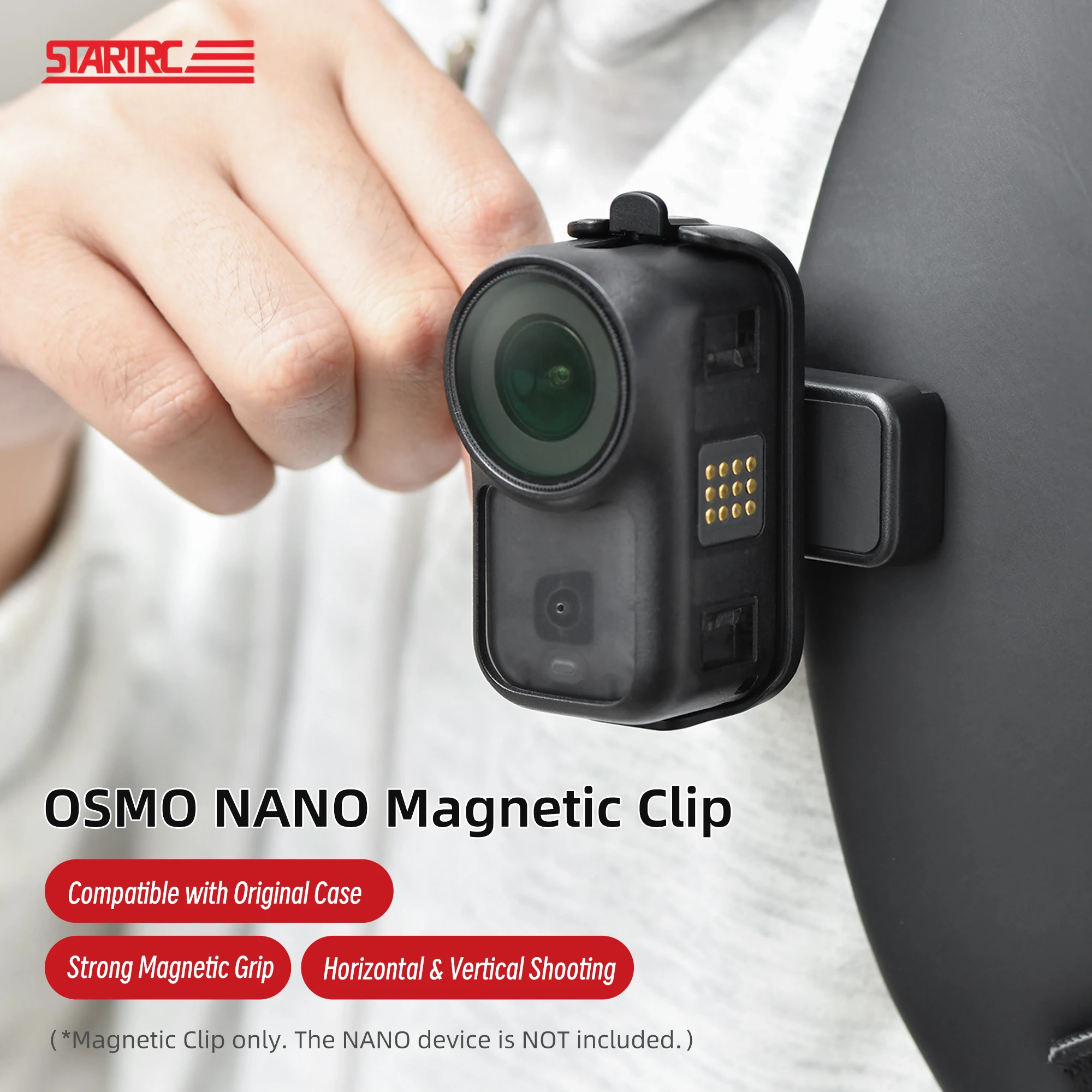 Magnetischer Rucksack-Clip-Halter für DJI OSMO NANO, Schnellverschluss-Anti-Shake-Clip, unterstützt DJI Original-Schutzhüllen Image