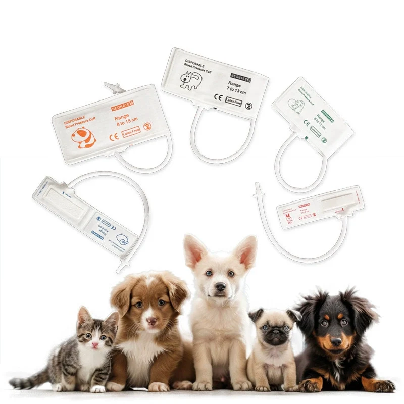 Einweg-Tiermanschette zur Blutdruckmessung von Tieren, PVC-Schlauch zur Messung des Blutdrucks von Mäusen, Katzen, Hunden, Schafen Image