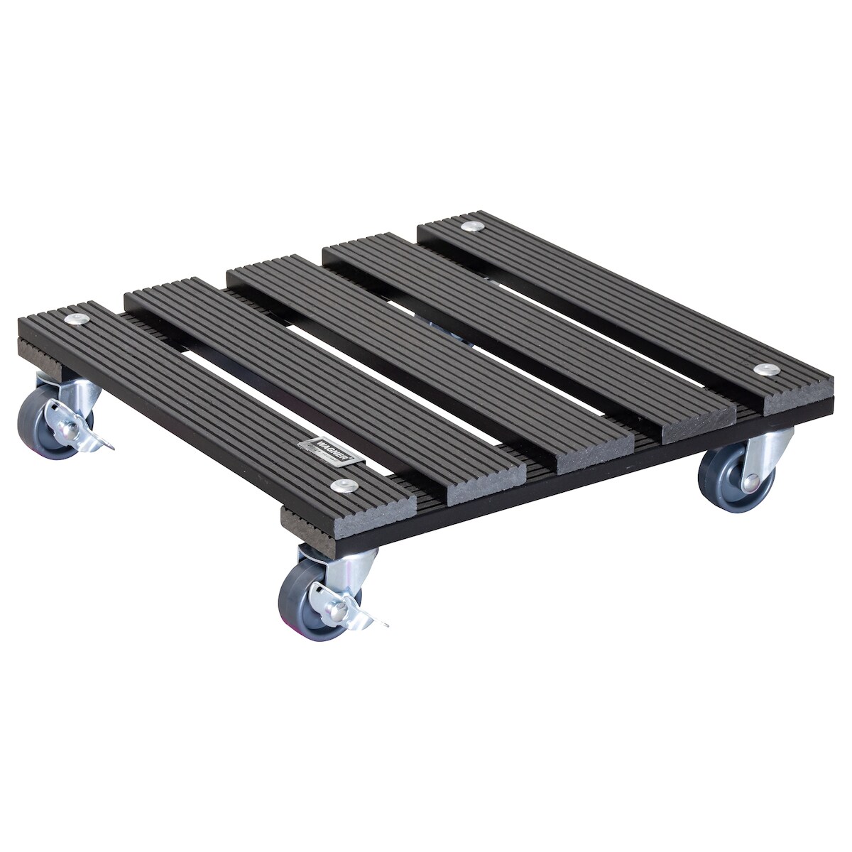WAGNER Pflanzenroller WPC 29 x 29 x 7,5 cm, für außen&innen, anthrazit, wetterfest, Feststeller, max. 80 kg - 20052001 Image