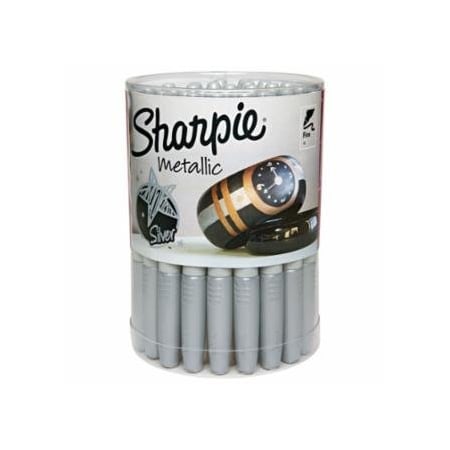 SHARPIE 652-9597 Metallic Permanent Marker, Silver, Fine Tip, 36 EA/BX, 36PK