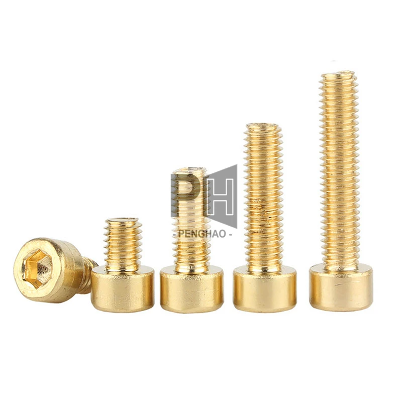 DIN 912 M2 M2.5 M3 M4 M5 M6 M8 DIN912 viti a testa cilindrica con esagono incassato vite a brugola esagonale in ottone rame