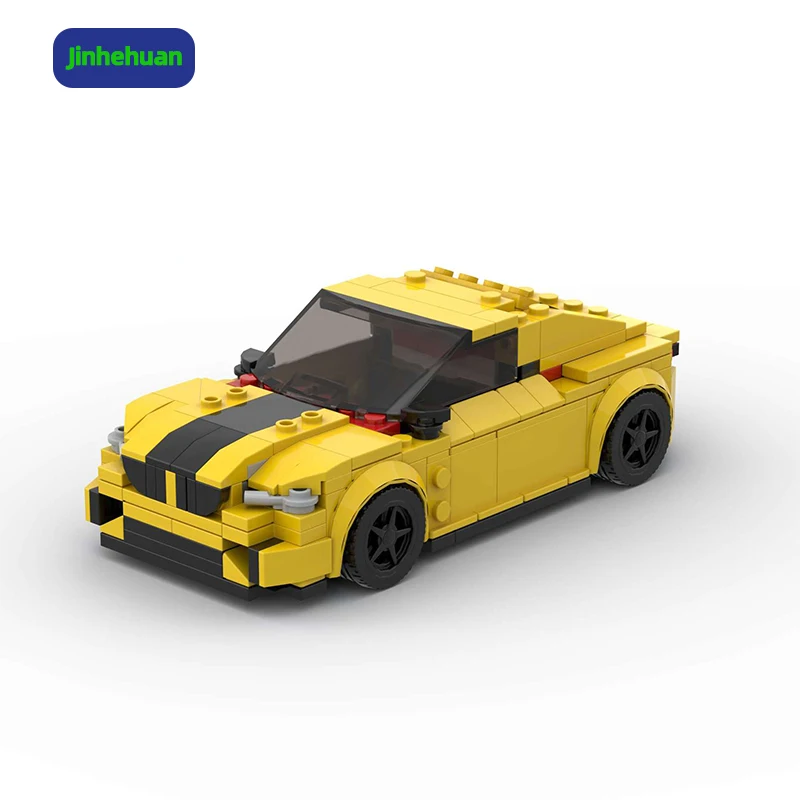 Giocattoli caldi moc mattoncini di costruzione per auto giocattolo giallo sport moc mattoncini modello per bambini regalo auto blocchi di costruzione set