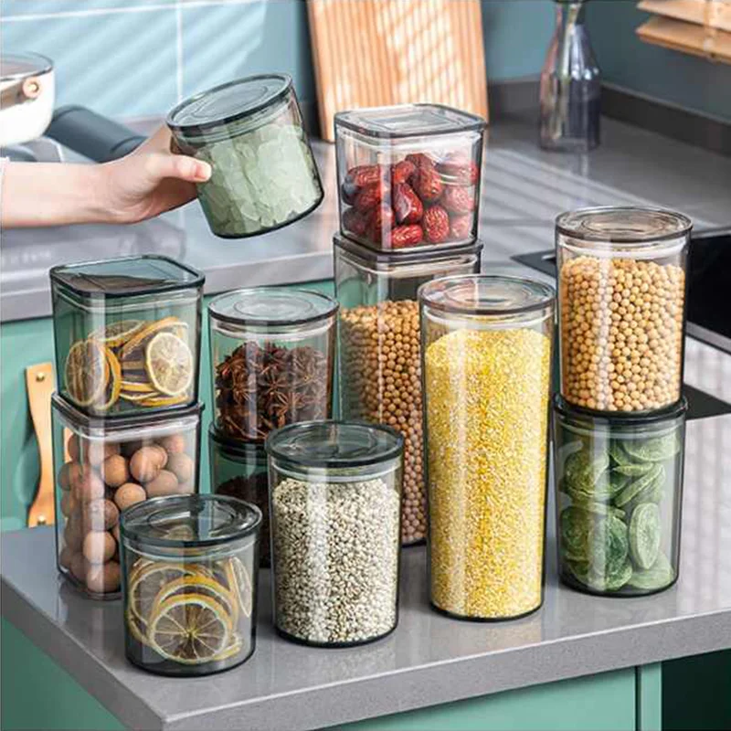 Set di contenitori da cucina contenitore per alimenti secchi a tenuta d'aria contenitore per cereali per uso alimentare in vendita contenitori ermetici per cereali
