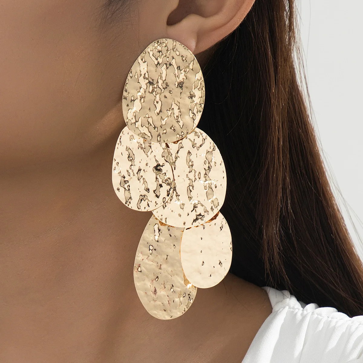 KAIMEI 2025 nuovo arrivo gioielli di moda Hip Hop grandi orecchini creativi retrò a forma di goccia Punk africano grandi orecchini pendenti