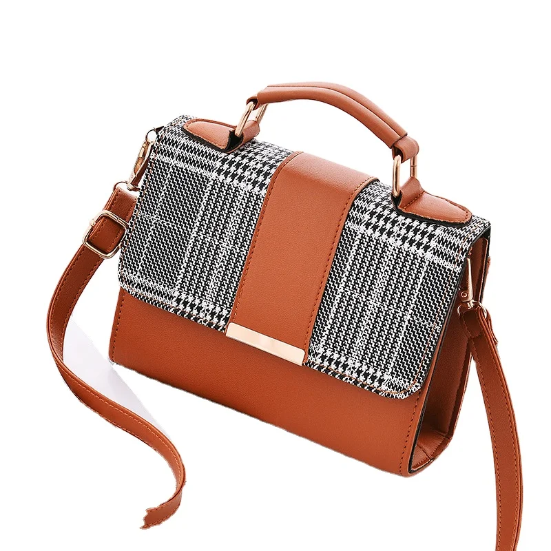 Borsa a tracolla a tracolla da donna con nuova borsa a tracolla a forma di 2025 primavera borsa da donna a griglia semplice Versatile