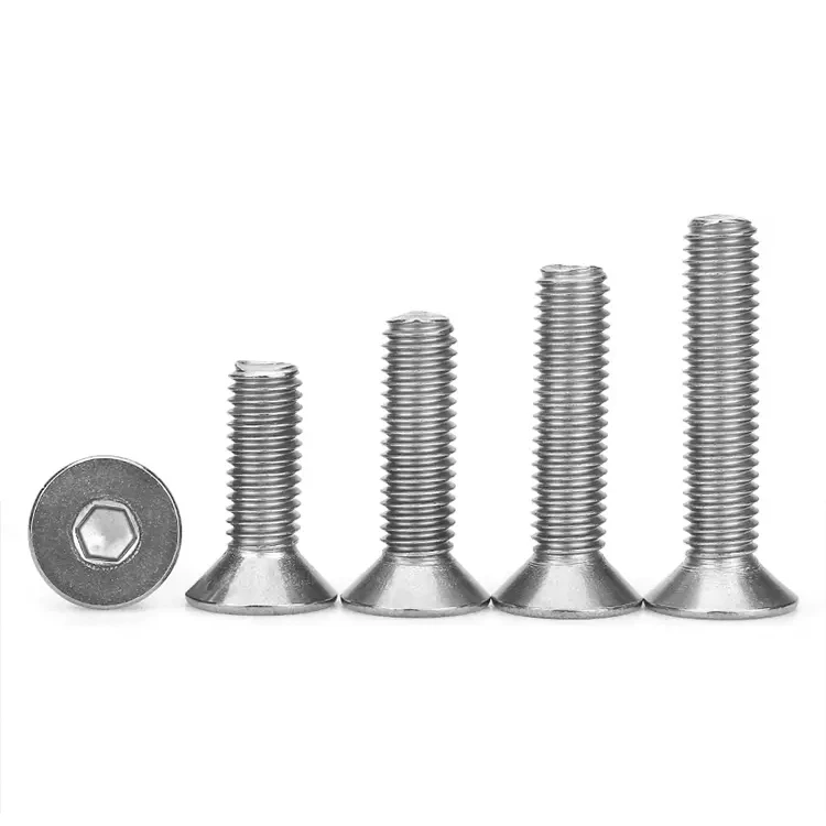 M2 M2.5 M3 M4 M5 M6 M8 DIN7991 titanio bullone a brugola testa piatta in titanio esagonale vite svasata