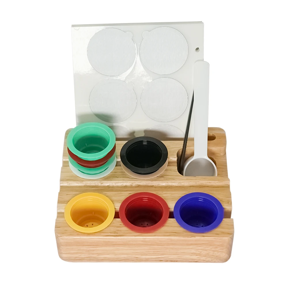 Set Personalizzato di Portacapsule in Legno con 60 Sigilli Supporto per Capsule di Caffè per Capsule Originali Nespresso Accessorio per Caffè