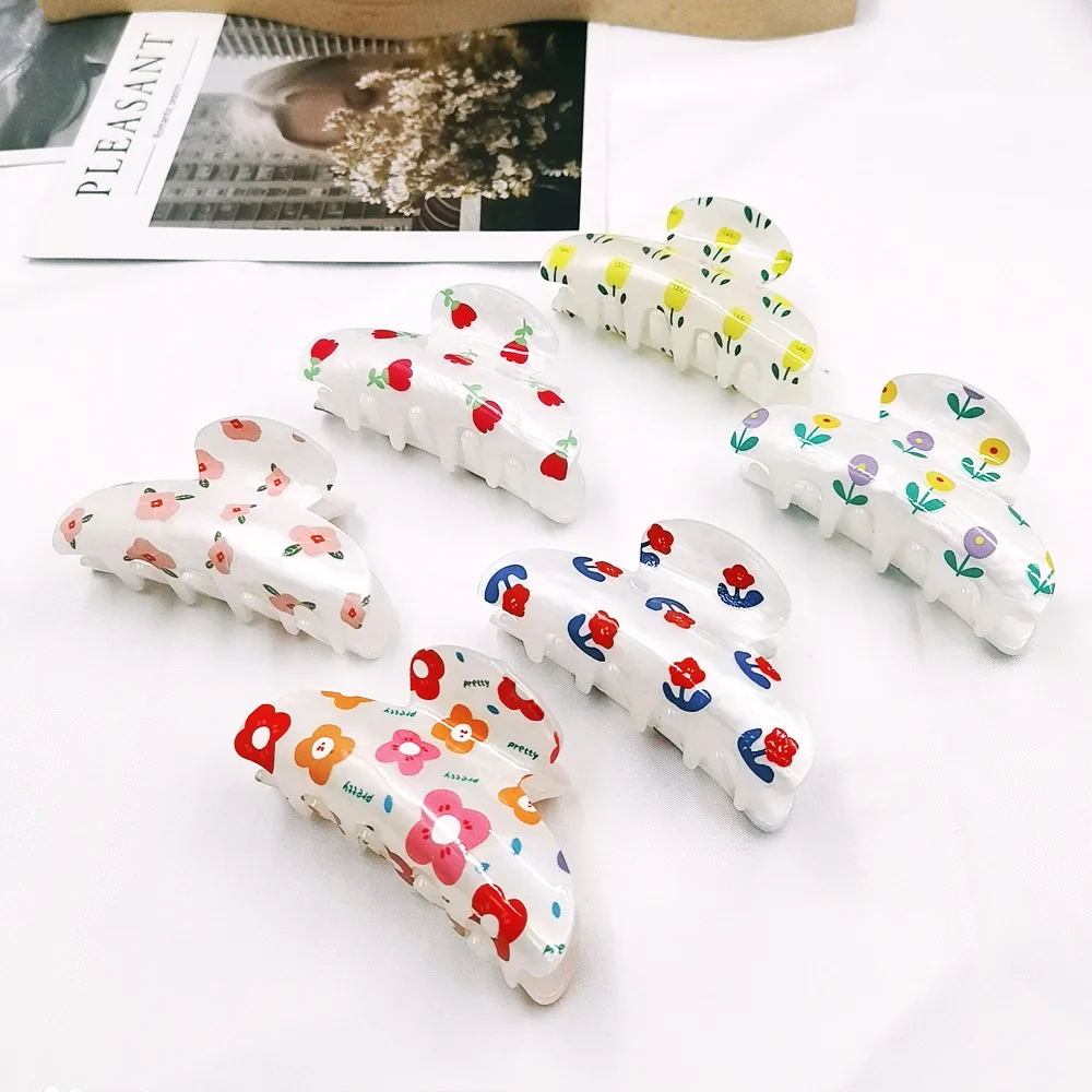 Caldo di vendita di molletta per capelli colorata con fermaglio a forma di squalo elegante francese con stampa a forma di squalo Retro Versatile per capelli accessori per capelli dolci