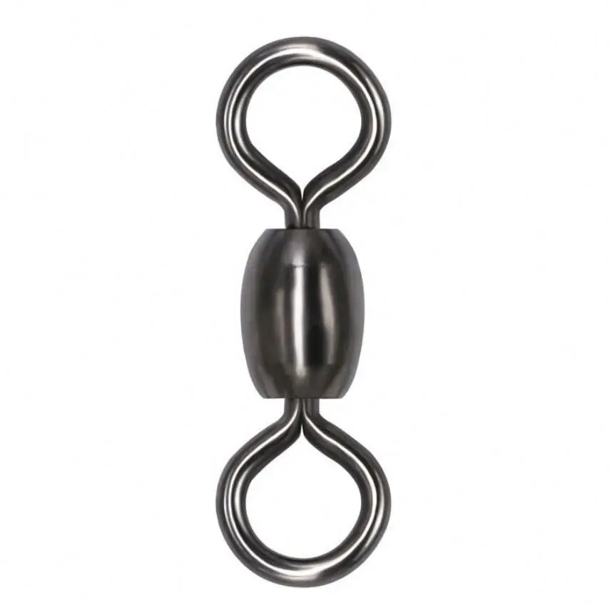Gru da pesca in acqua salata girevole in acciaio inox 3/0 Barrel girevoli barca filo gancio connettore girevole