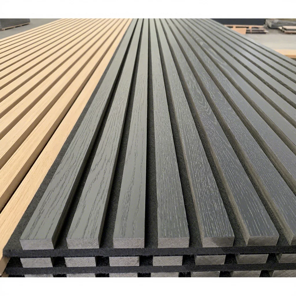 HAORAN Pannelli Acustici a Doghe in Legno Pannelli Murali Acustici in Legno Pannelli Acustici Fonoassorbenti in Legno Akupanel per Soggiorno