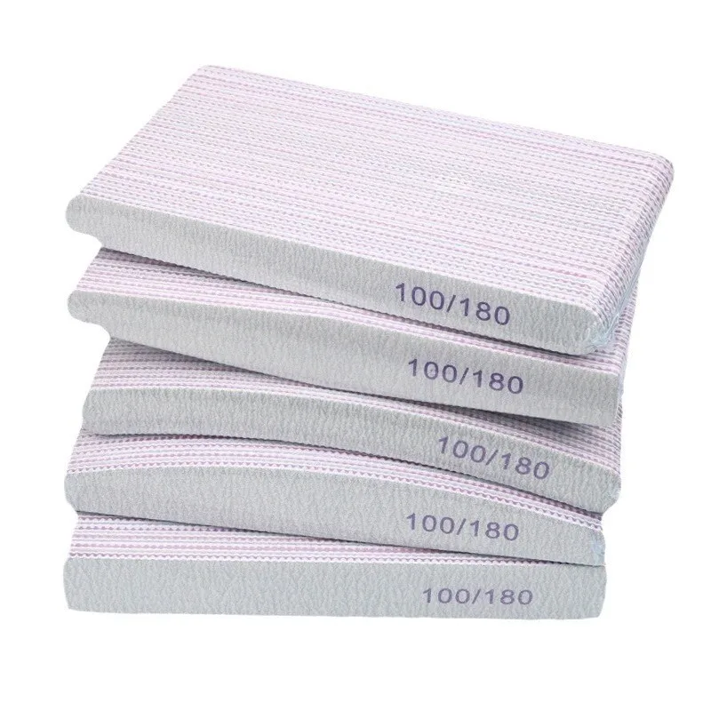 Lima per unghie Double face lima per unghie forte e spessa tampone per Manicure 100 lima per unghie 180