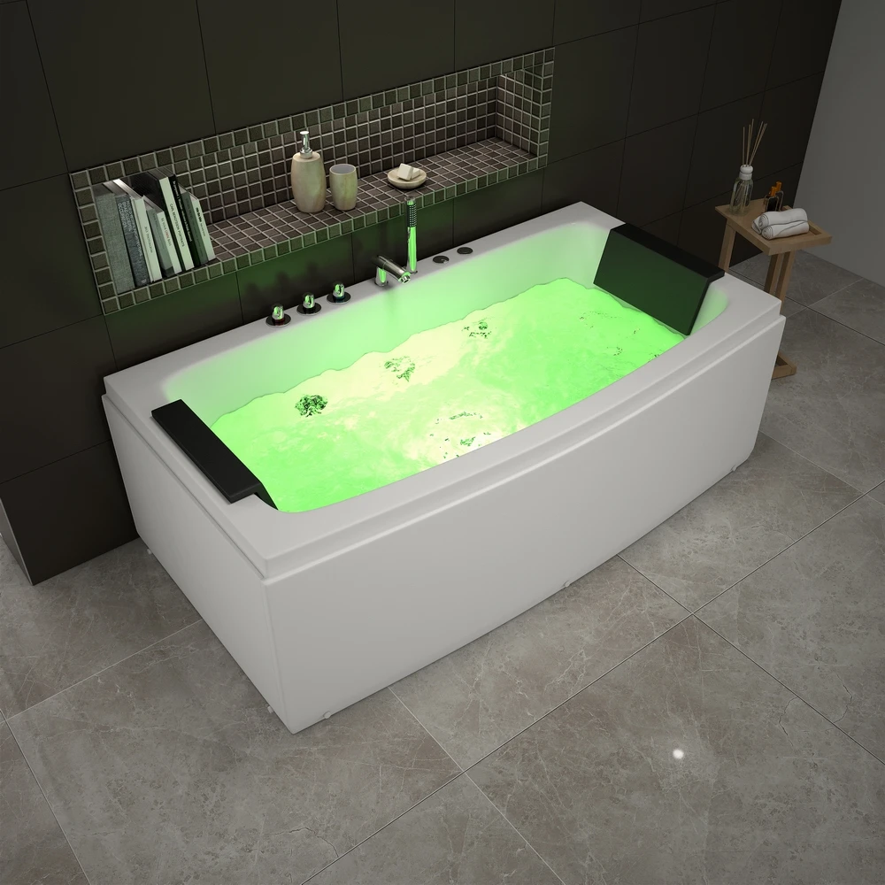 Lussuoso rettangolo da 1 persona per vasca idromassaggio vasca idromassaggio vasca idromassaggio vasca da bagno interna progettata vasche da bagno per coppie Hotel applicazione