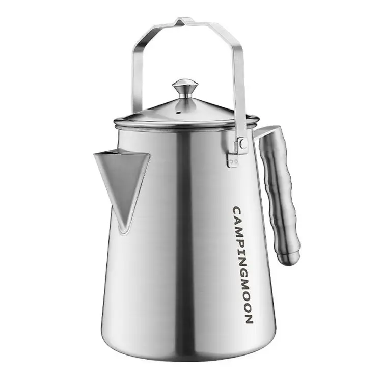 Bollitore per latte in acciaio inox grande capacità bollitore campeggio Picnic teiera 1.5L caffè bollitore esterno portatile acqua di accesso bollente