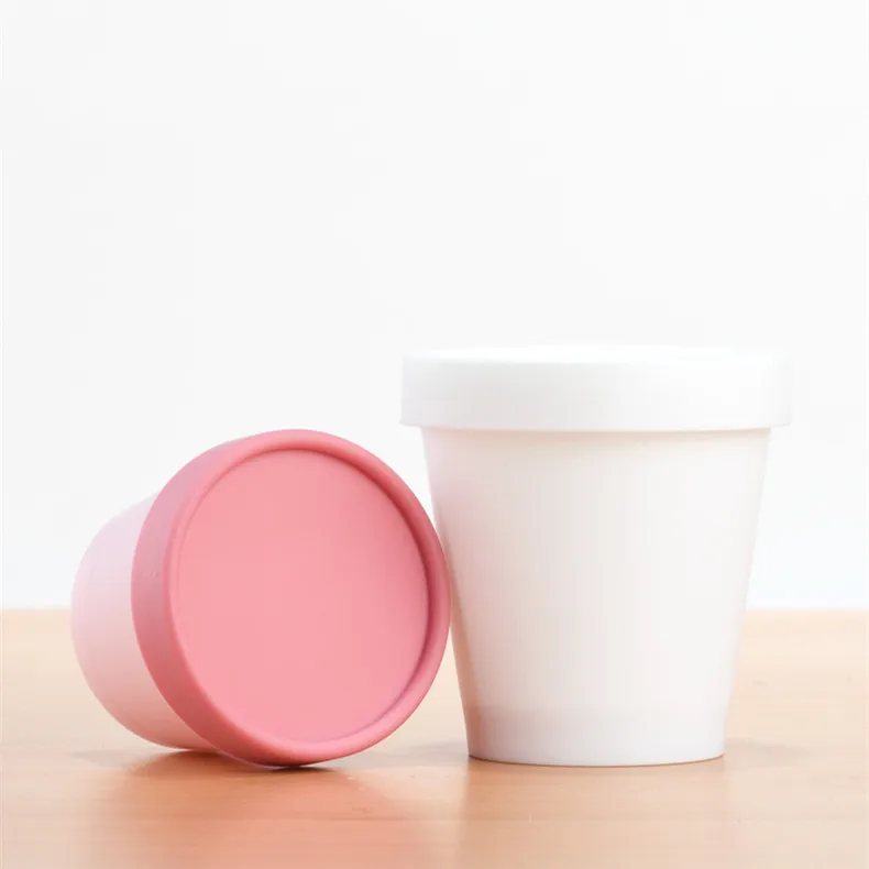 Vasi per vasetti cosmetici rosa neri 50ml 100ml 200ml vasetti per Scrub in plastica PP vuoti barattolo per crema per lozione a bocca larga per la cura del viso del corpo