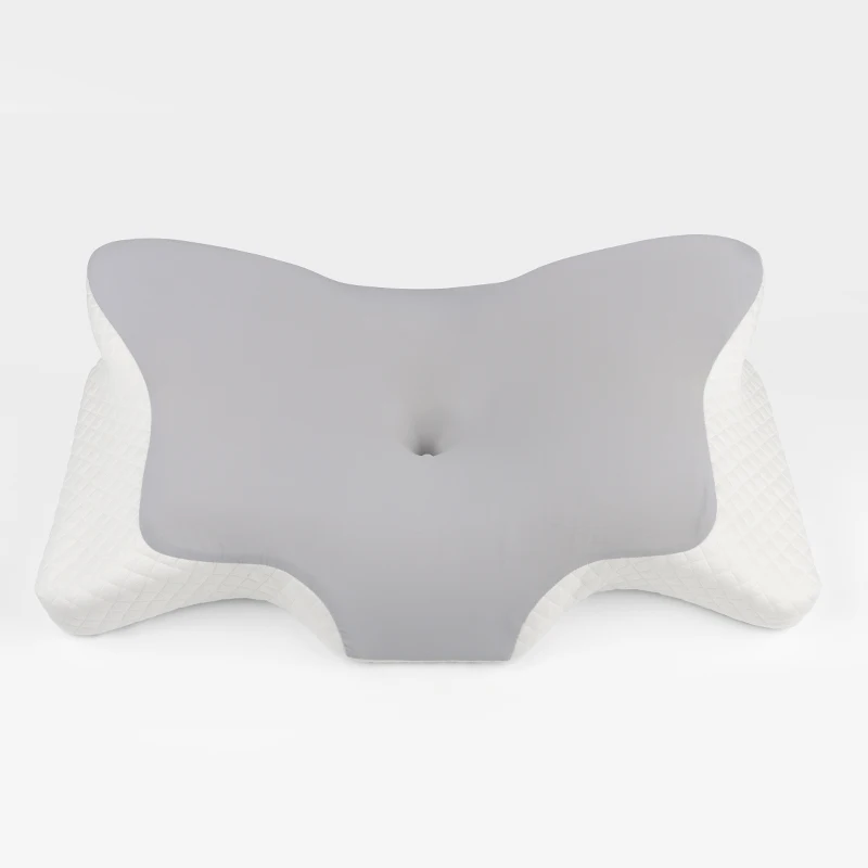 Cuscino in Memory Foam farfalla cuscino ortopedico collo cervicale cuscino collo supporto per la pelle federa