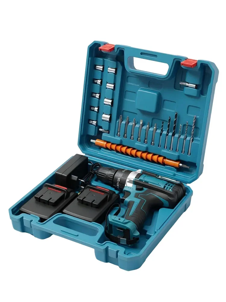 Set di Utensili con Trapano Senza Fili Batteria e Caricatore Trapano Elettrico 21V Cacciavite Elettrico Kit per Riparazioni Domestiche