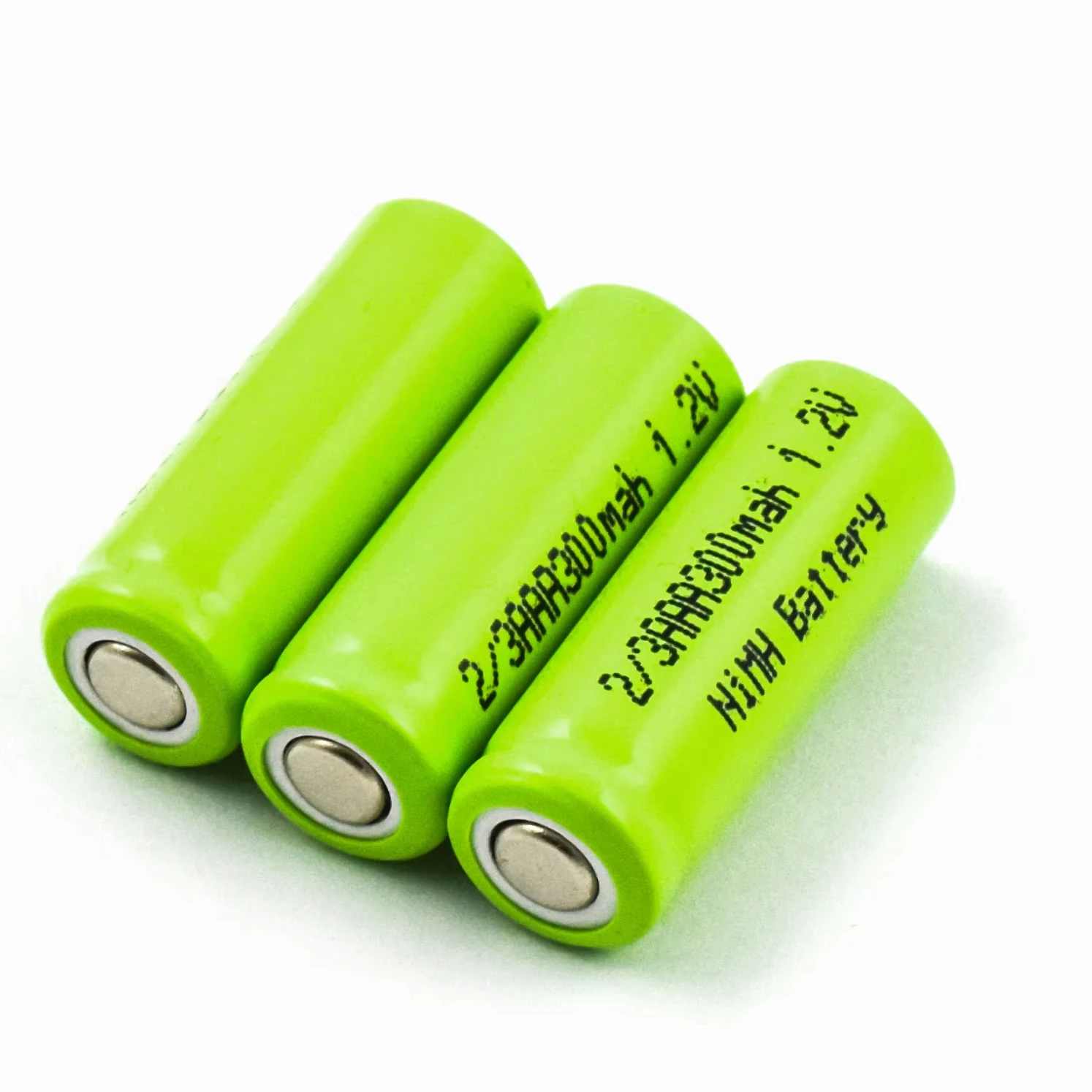 Batteria Ni-MH 2/3AAA 1.2v 300mAh Ricaricabile Batteria AAA Nichel-Metallo Idruro a Polo Piatto