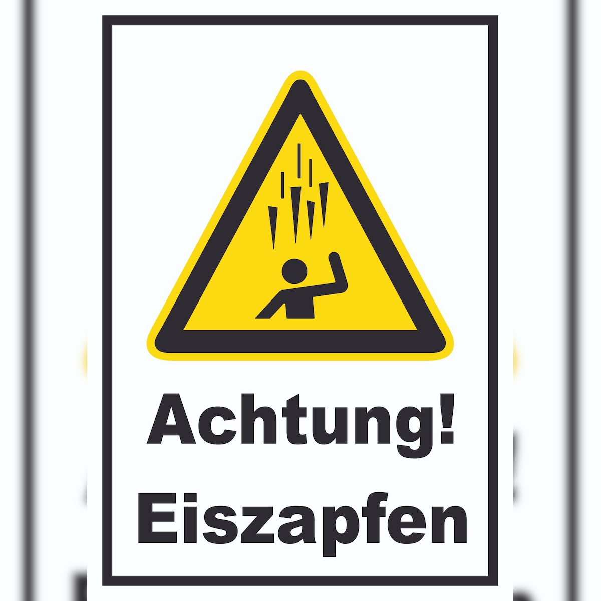 HB-Druck Achtung Eiszapfen A0 (841x1189mm) Schild Image