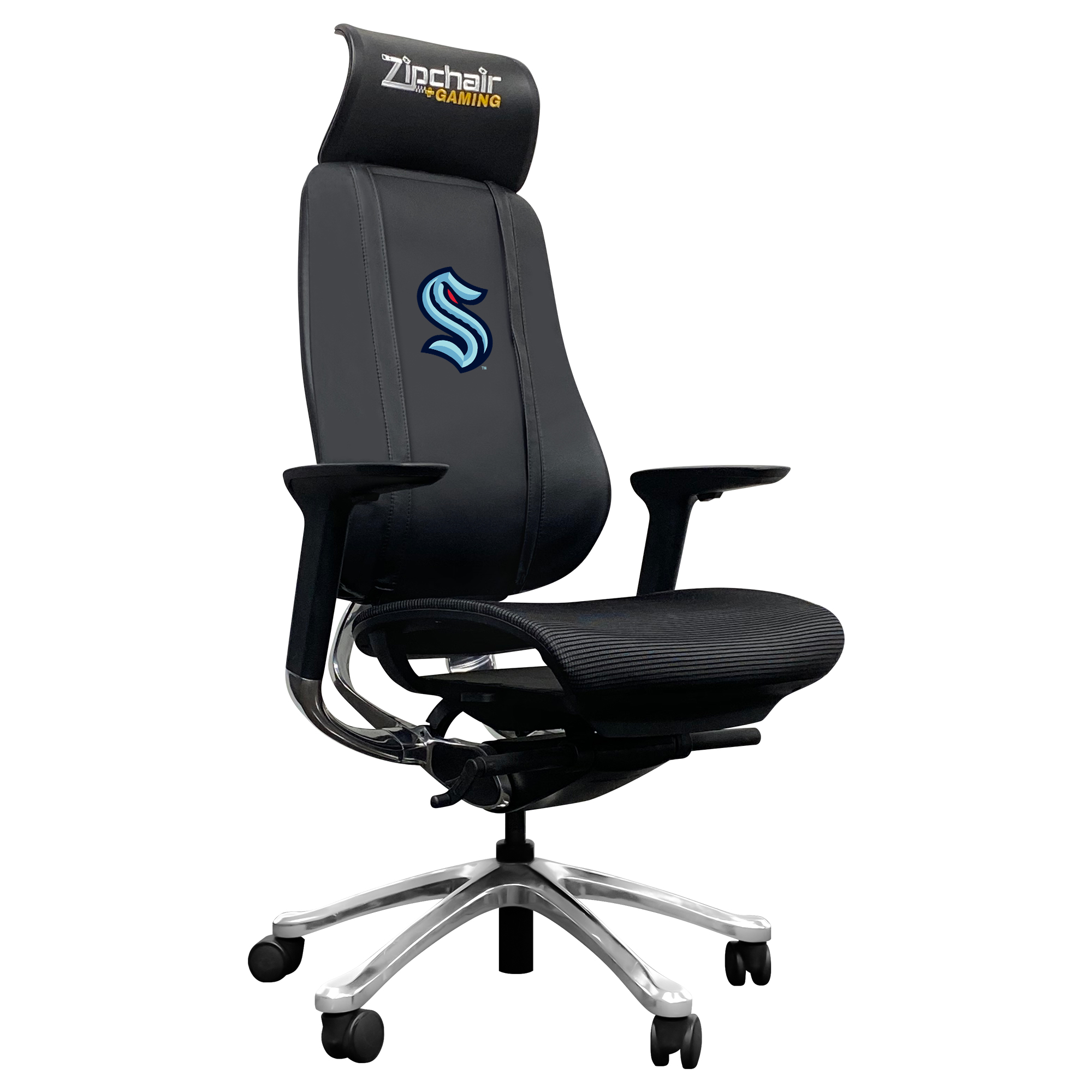 Black Seattle Kraken Primary Logo PhantomX Gaming Chair