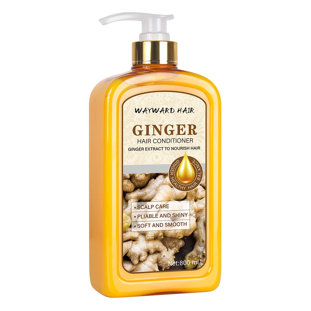 Set per la Cura dei Capelli allo Zenzero OEM con Etichetta Privata Shampoo e Balsamo Naturali Profumati Anti-Caduta per Capelli Ricci