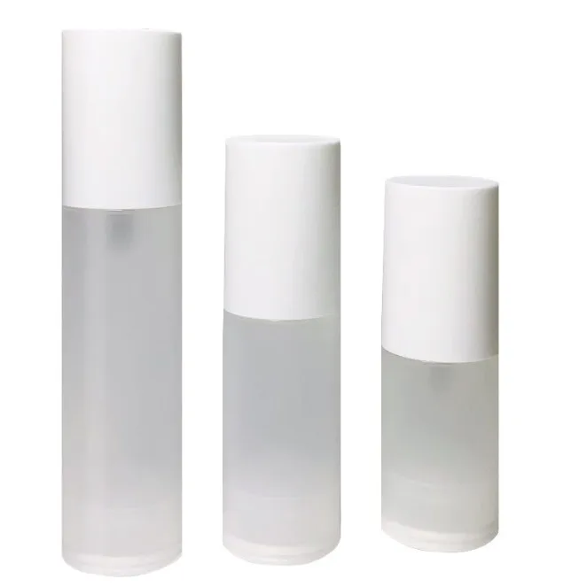 Bottiglia di plastica per animali domestici con cilindro chiaro smerigliato trasparente per nebbia Fine smerigliata spalla piatta vuota da 100ml per Toner per la cura della pelle