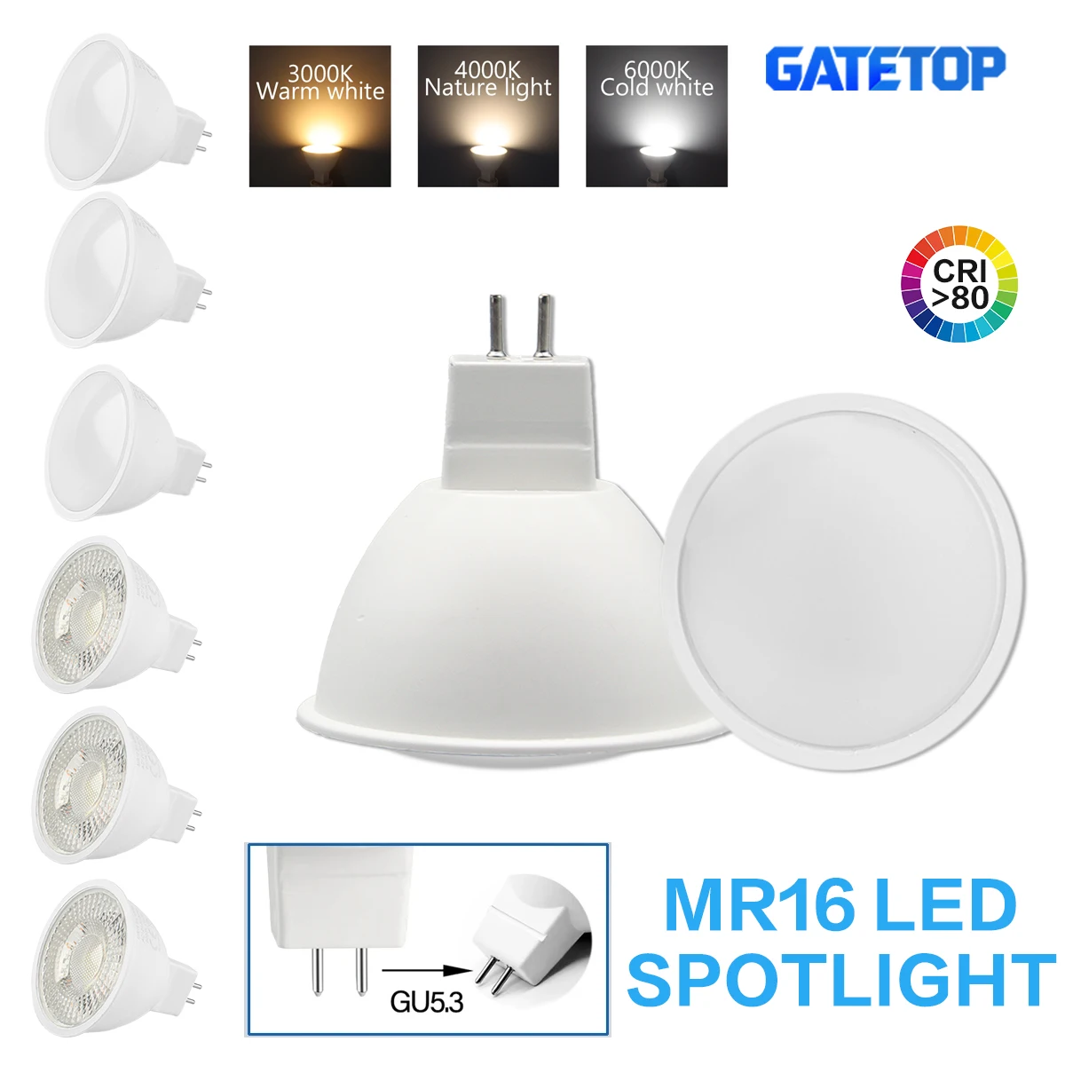 1–20 Stück Niederspannung AC DC 12 V 24 V LED-Strahler MR16-Birne GU5.3 120 Grad 38 Grad 3 W-8 W ersetzen 50 W Halogenlampe Wohnzimmer