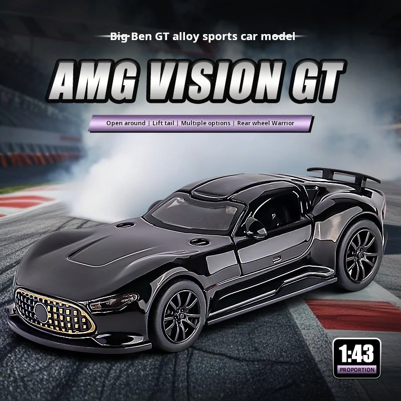 1:43 GT Super Konzeptauto Druckguss Metall-Legierung Modellauto Hobbys Hochdetaillierte Sammlerstücke Ornamente Geschenk für Freund