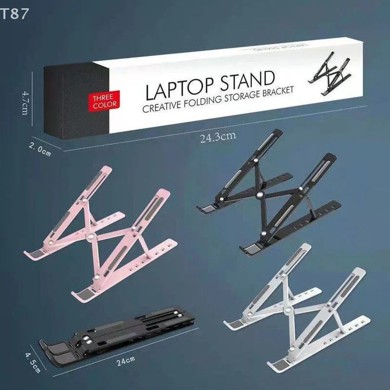 Faltbares und tragbares Design für 8- bis 16-Zoll-Laptops, verbesserte Belüftung und wärmeverstellbarer Laptopständer aus Aluminium – 8-stufige Höhe Image