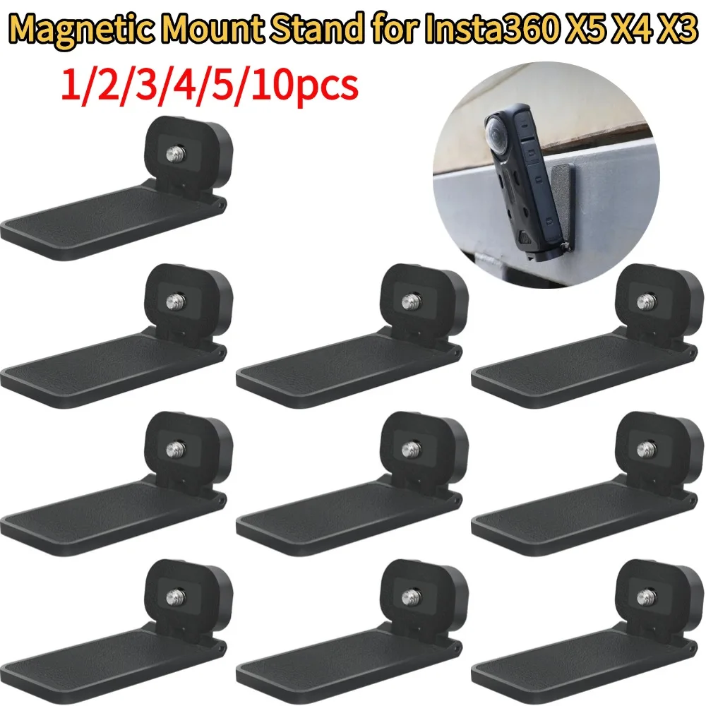 Magnetischer Halterungsständer für Insta360 X5 X4 X3Magnet-Lenkhalter mit 1/4 Schraube für Insta360 Action-Kamerabasis Image