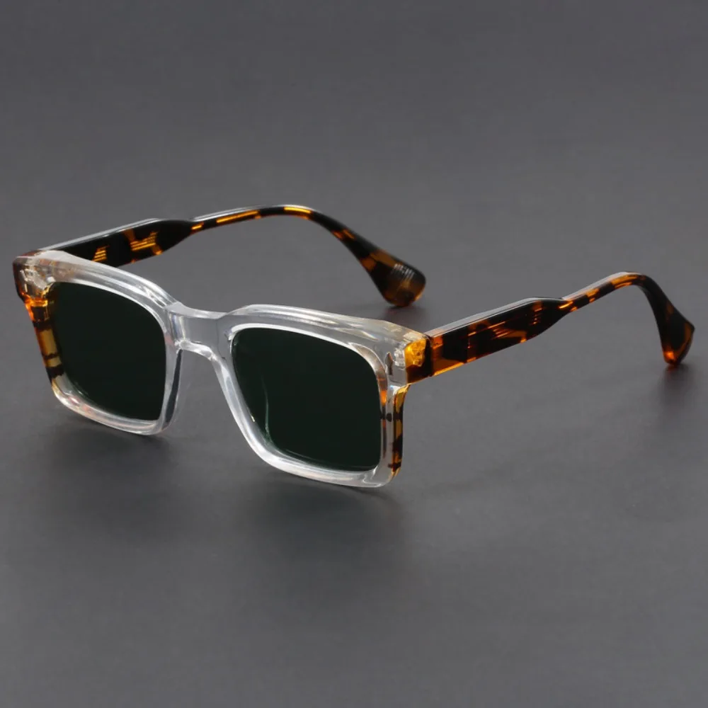 Sonnenbrille Mann Polarisierte Sonnenbrille Frau Luxus Marke Vintage Acetat Rahmen Grün Fahrer Brille